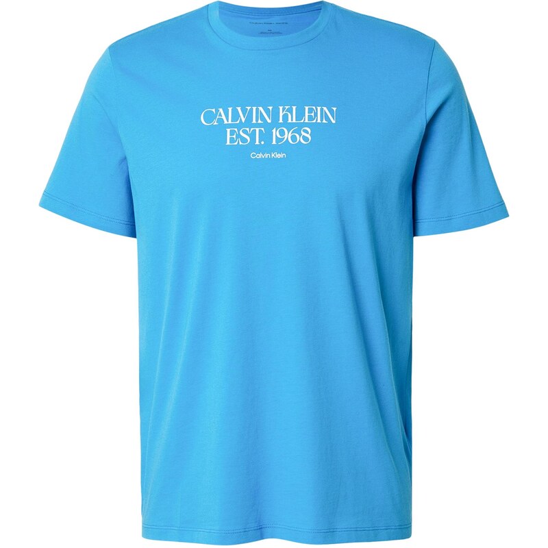 Calvin Klein Jeans Tričko 30S nebesky modrá / biela 67619817