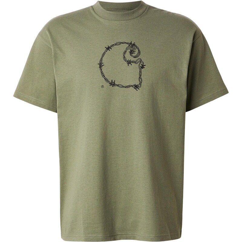 Carhartt WIP Tričko Barbwire kaki / čierna 67619859