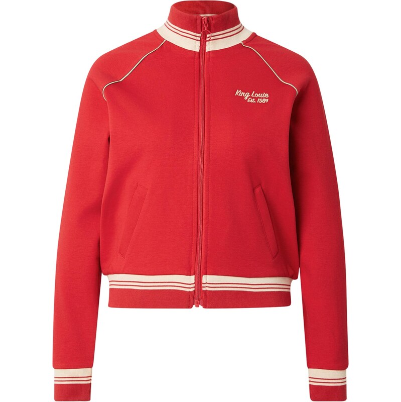 King Louie Tepláková bunda Lila Coljack Daytona béžová / červená 67619925