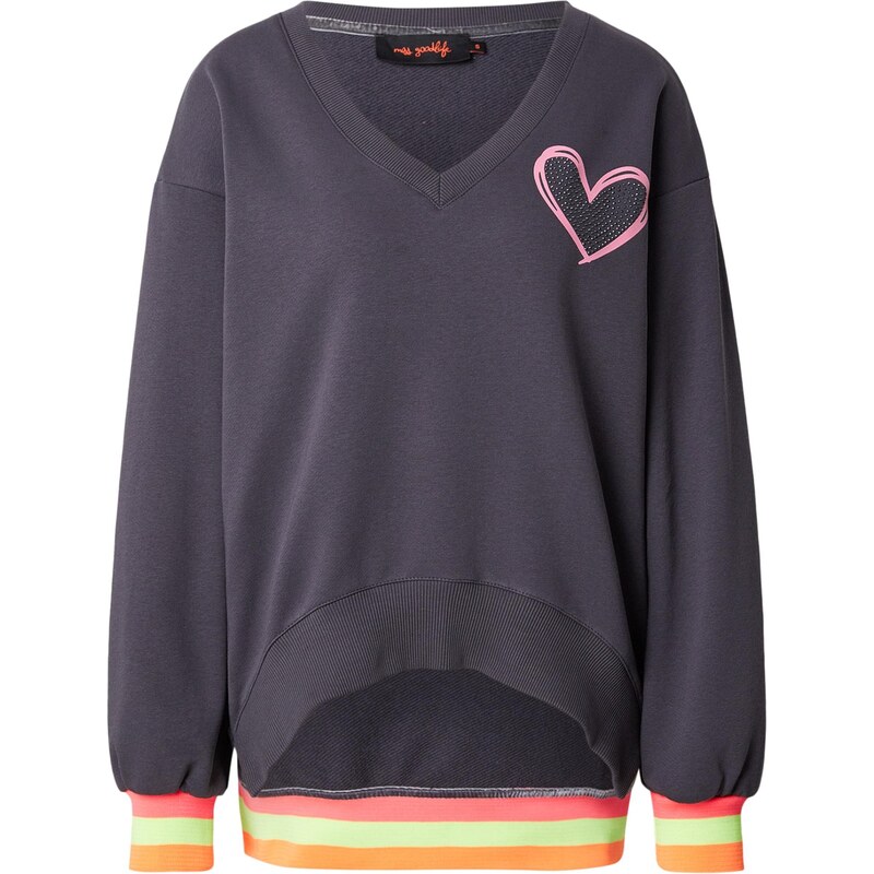miss goodlife Mikina Heart Kiss Love antracitová / jablková / oranžová 67619924