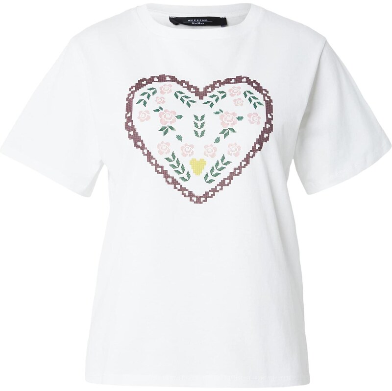 Weekend Max Mara Tričko TENUE čokoládová / smaragdová / ružová / biela 67619967