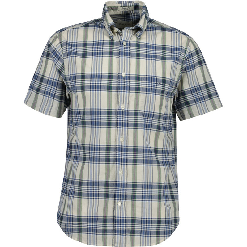KOŠEĽA GANT REG INDIAN MADRAS CHECK SS SHIRT FADED DENIM 67611826