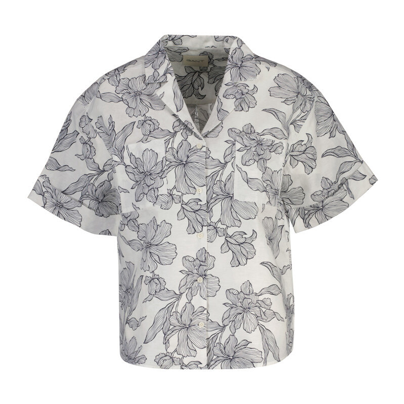 KOŠEĽA GANT REG FLORAL PRINT LINEN SS SHIRT EVENING BLUE 67611844