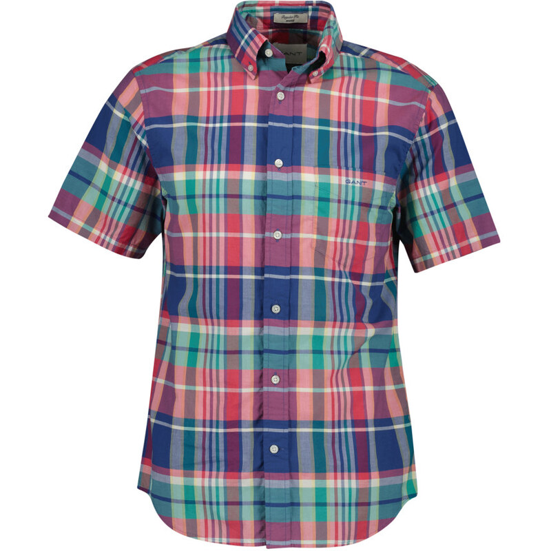 KOŠEĽA GANT REG INDIAN MADRAS CHECK SS SHIRT ROSE RED 67611827