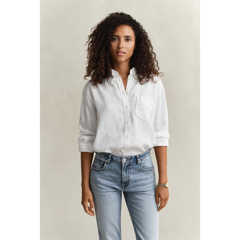 KOŠEĽA GANT REL INDIGO SHIRT WHITE 67611834