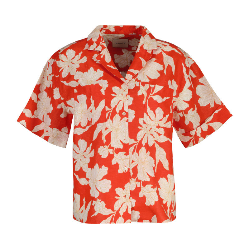 KOŠEĽA GANT REG FLORAL PRINT LINEN SS SHIRT PERFECT RED 67611845