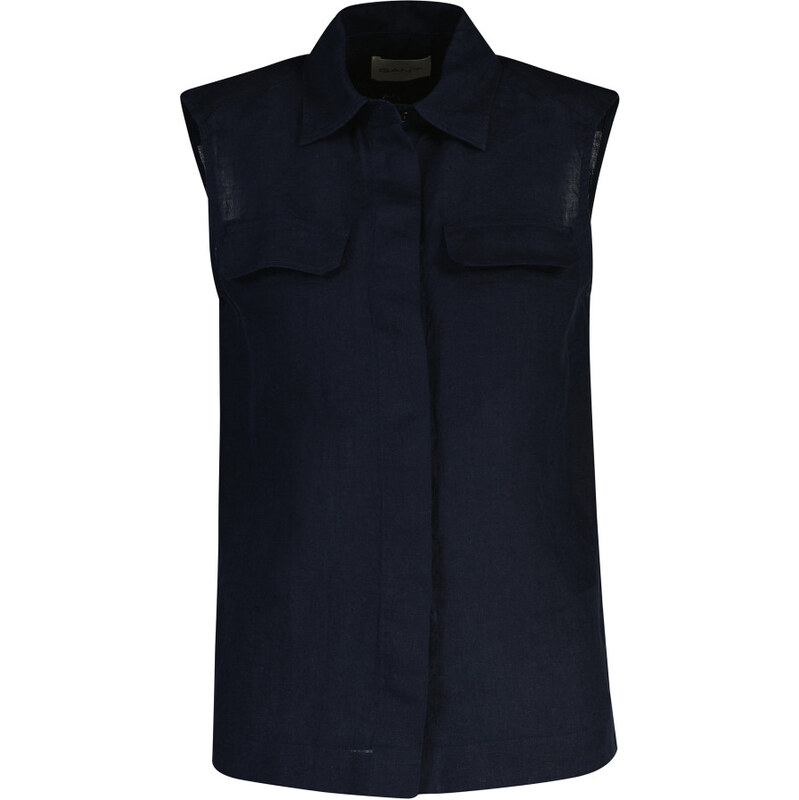 KOŠEĽA GANT LINEN SLEEVELESS SHIRT BLACK 67611837