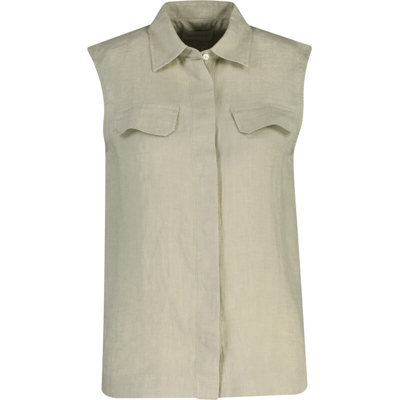 KOŠEĽA GANT LINEN SLEEVELESS SHIRT COUNTRY BEIGE 67611838