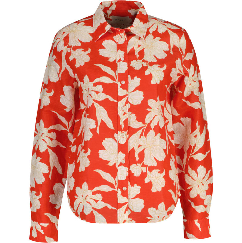KOŠEĽA GANT REG FLORAL PRINT LINEN SHIRT PERFECT RED 67611843