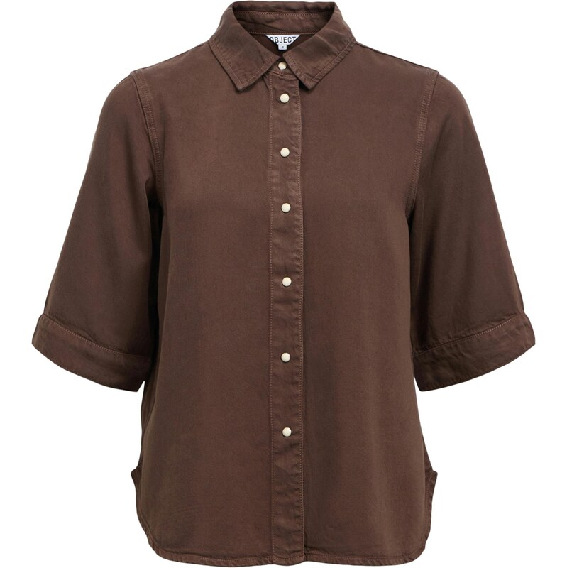 OBJECT Blúzka OBJFRAME tmavohnedá 67619993