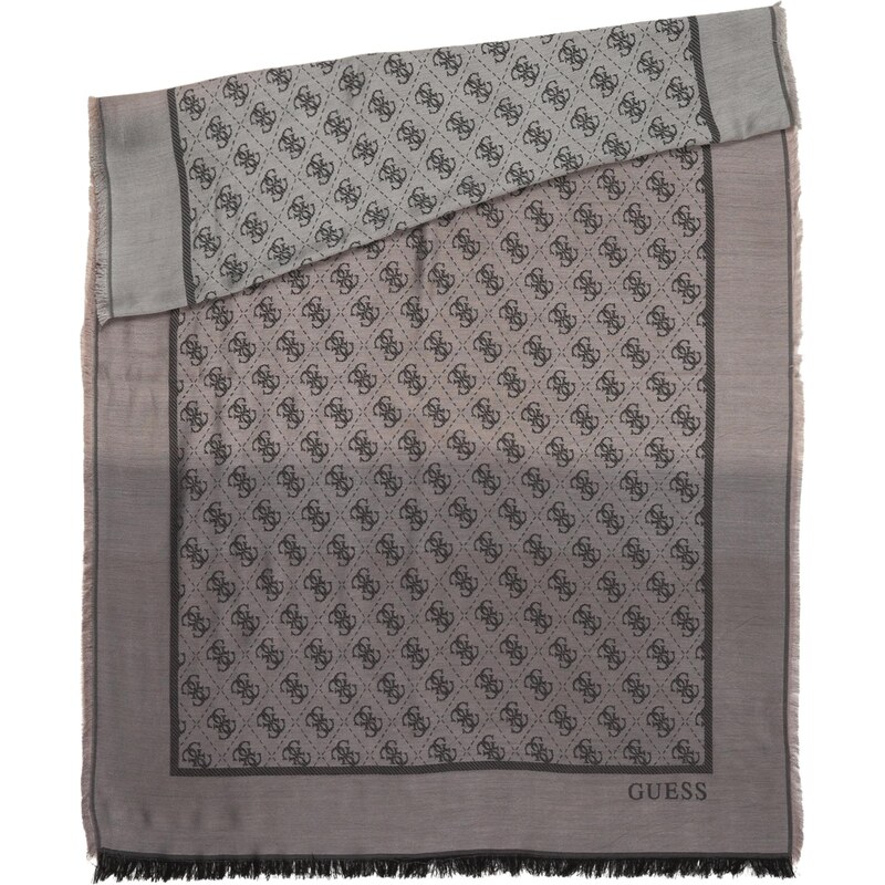 GUESS Šatka NOELLE tmavošedá / farby bahna 67620001