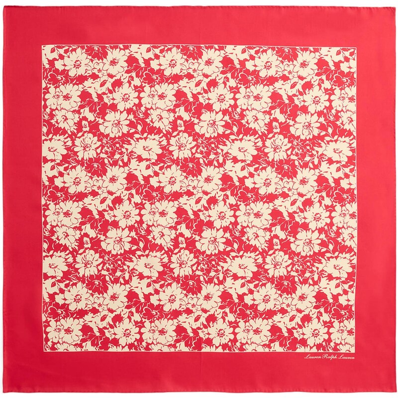 Lauren Ralph Lauren Šatka FLOWERS nebielená / červená / biela 67620016