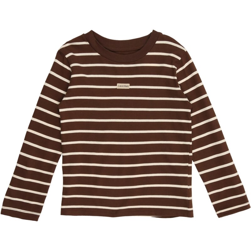 Calvin Klein Jeans Tričko béžová / hnedá 67620087