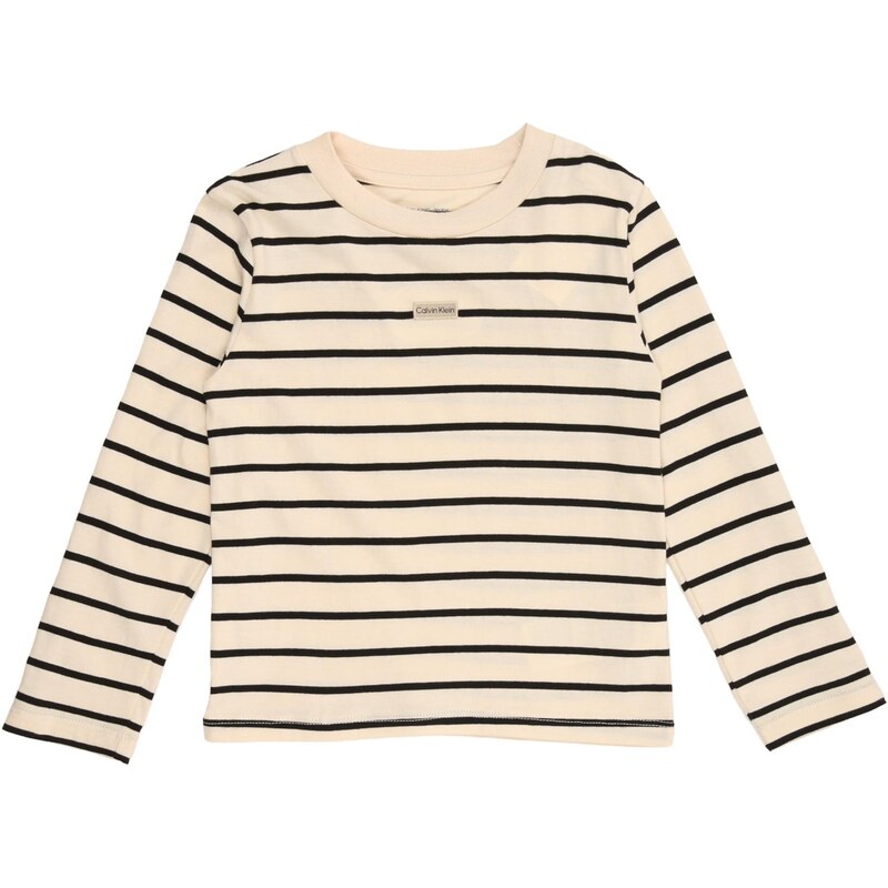 Calvin Klein Jeans Tričko čierna / biela ako vlna 67620097