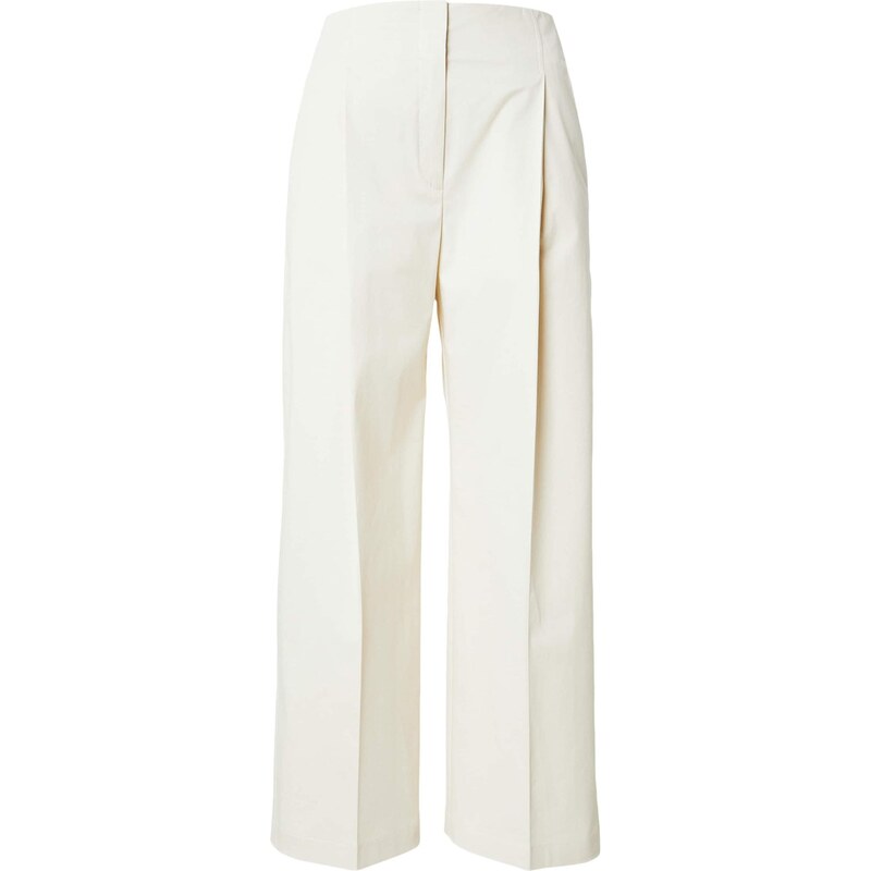 BOSS Plisované nohavice Tulotta krémová 67620085