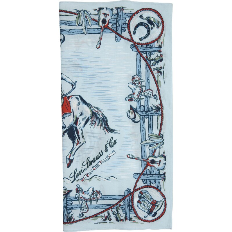 LEVIS Šatka WESTERN nebesky modrá / svetlomodrá / zelená / červená / 67620124