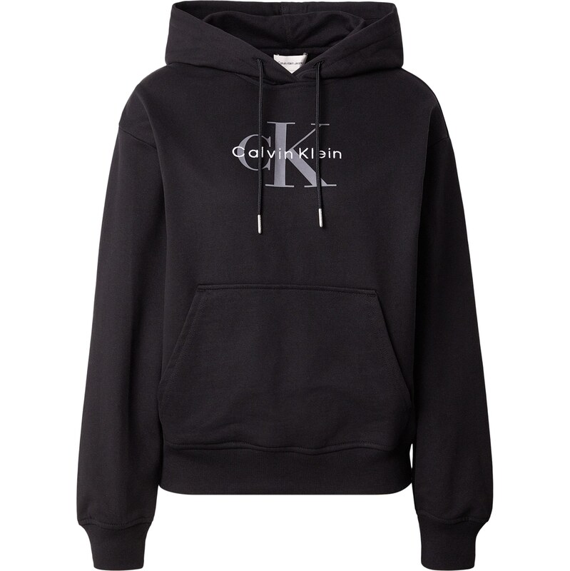 Calvin Klein Jeans Mikina sivá / čierna / biela 67620145