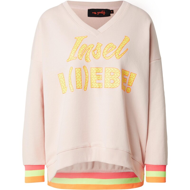 miss goodlife Mikina Insel L(I)EBE žltá / oranžová / pastelovo ružová 67620263