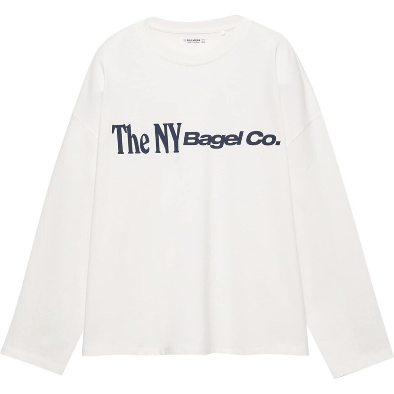 Pull&Bear Tričko námornícka modrá / biela 67620277