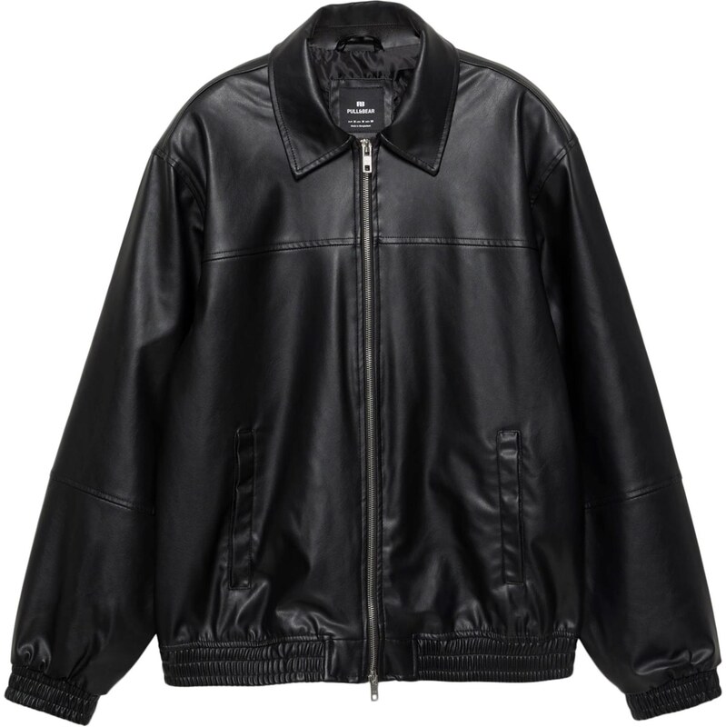 Pull&Bear Prechodná bunda čierna 67620307