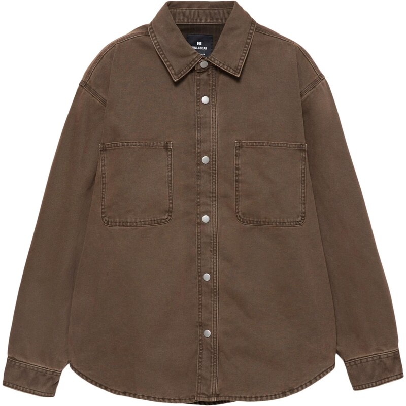 Pull&Bear Prechodná bunda čokoládová 67620309