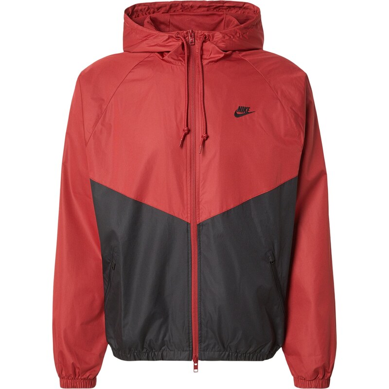 Nike Sportswear Prechodná bunda oranžovo červená / čierna 67620349