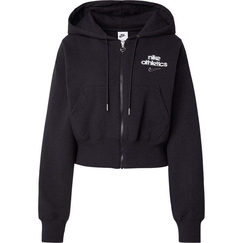 Nike Sportswear Tepláková bunda PHNX FLC čierna / šedobiela 67620368