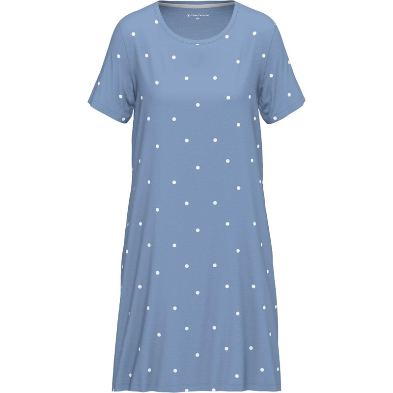 TOM TAILOR Nočná košieľka modrosivá / biela 67620391