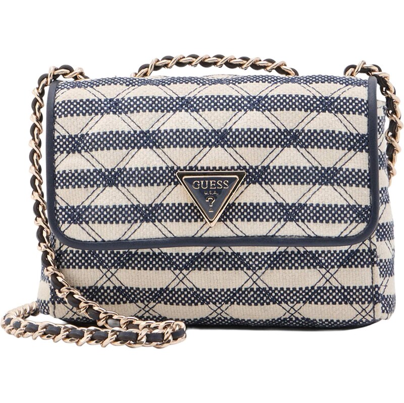 GUESS Taška cez rameno GIULLY II MINI 2 COMP CVTR FLP námornícka modrá 67620411