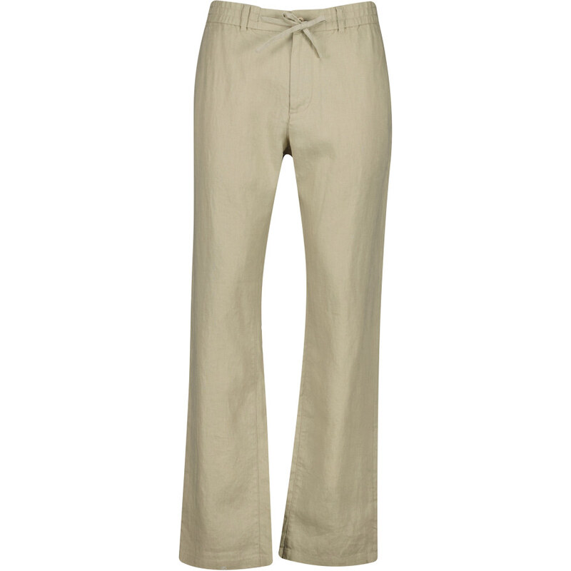 NOHAVICE GANT REG LINEN DS PANTS OAT BEIGE 67611823