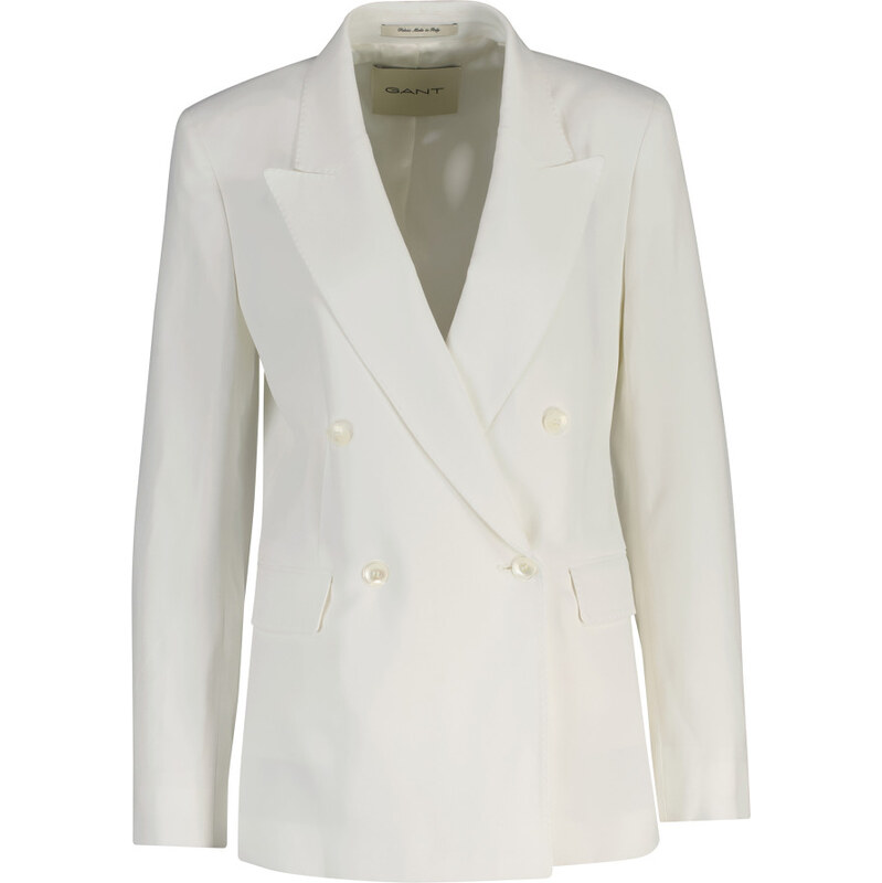 SAKO GANT DB FLUID CREPE BLAZER WHITE 67611867