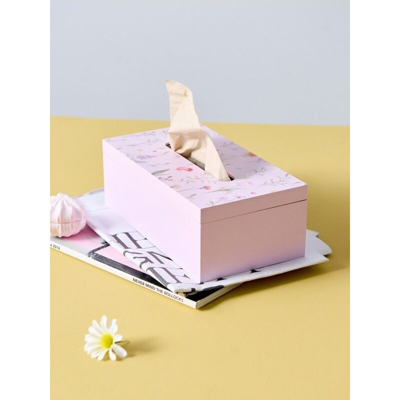 Sinsay - Krabička na vreckovky s kvetinovým motívom - pastelová ružová 67611972
