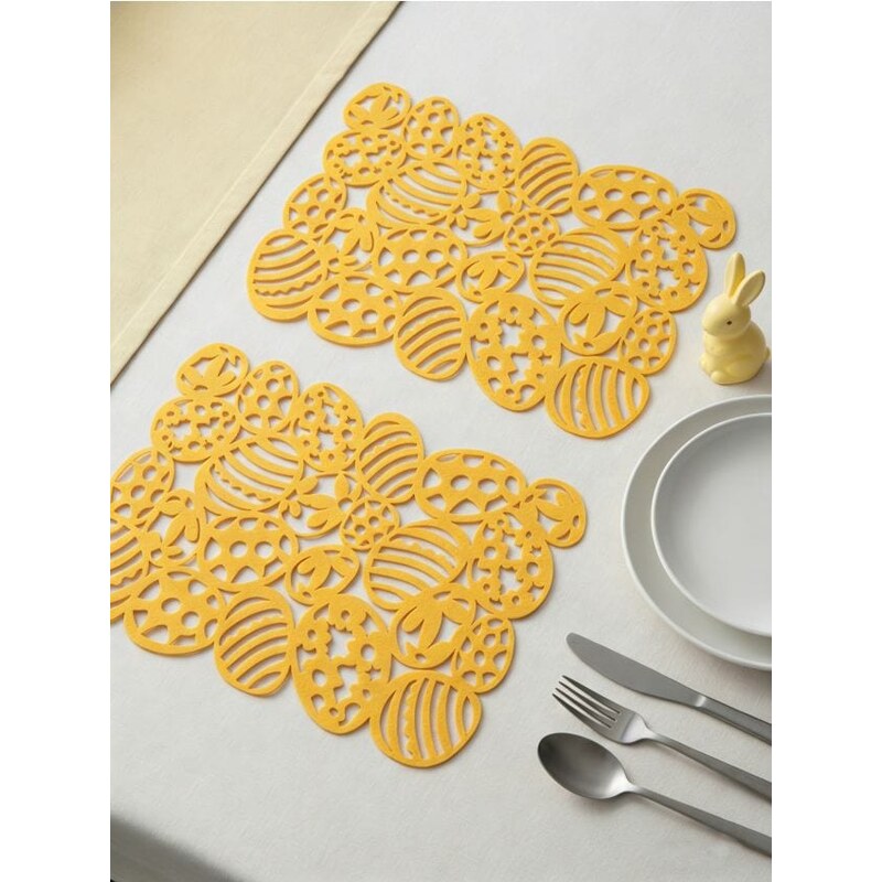 Sinsay - Veľkonočné prestieranie s motívom vajíčok, 2 ks - žltá 67619164