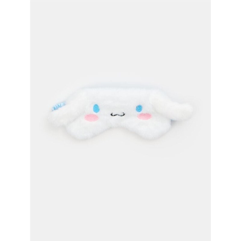 Sinsay - Maska na spanie s výšivkou Cinnamoroll - biela 67612378