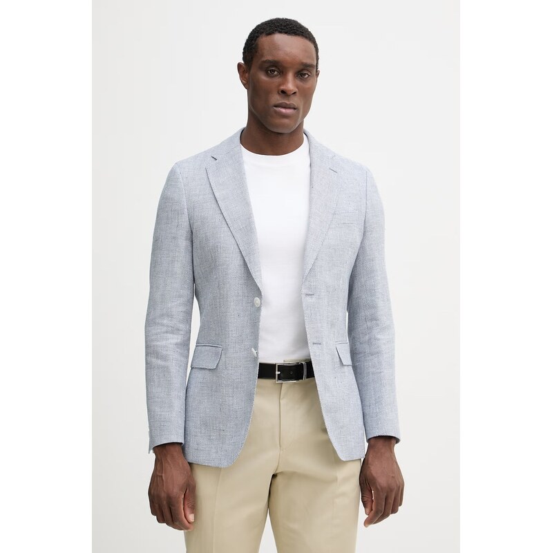 Bunda zo zmesi ľanu BOSS Hutson 67614812