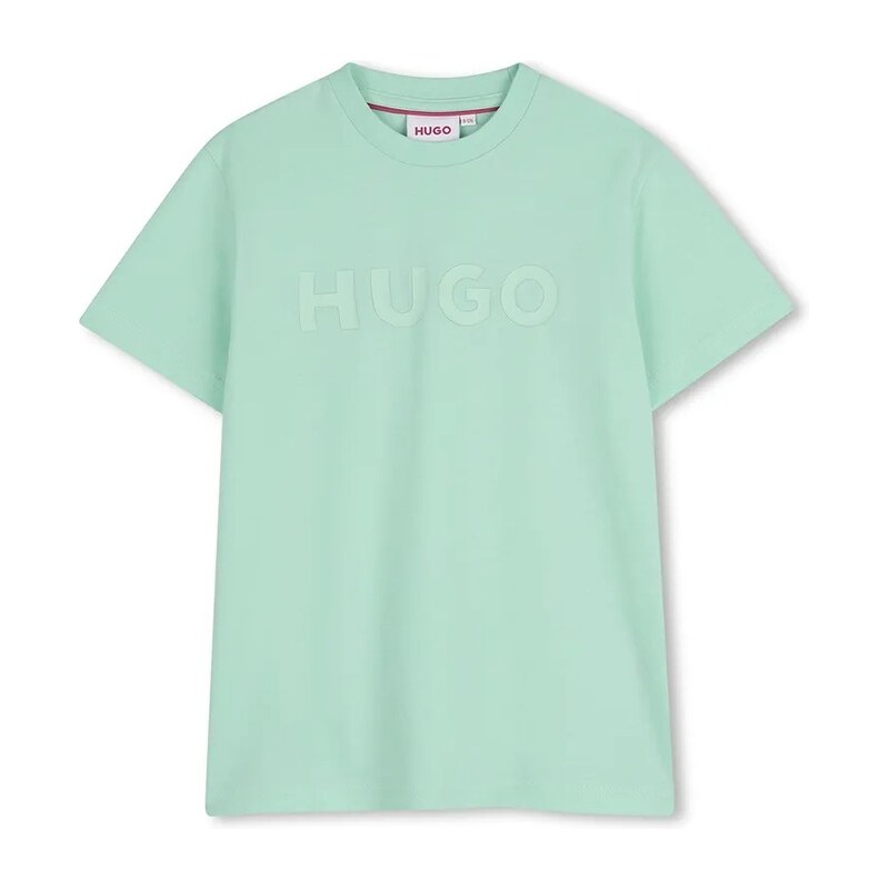 Detské bavlnené tričko HUGO 67614850