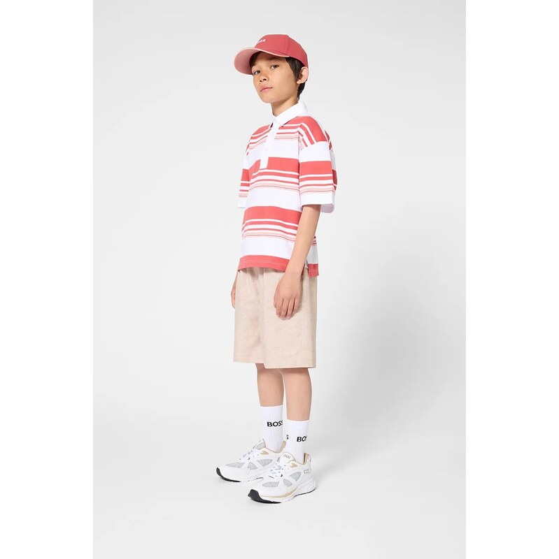 Detské šortky s prímesou ľanu BOSS 67614939