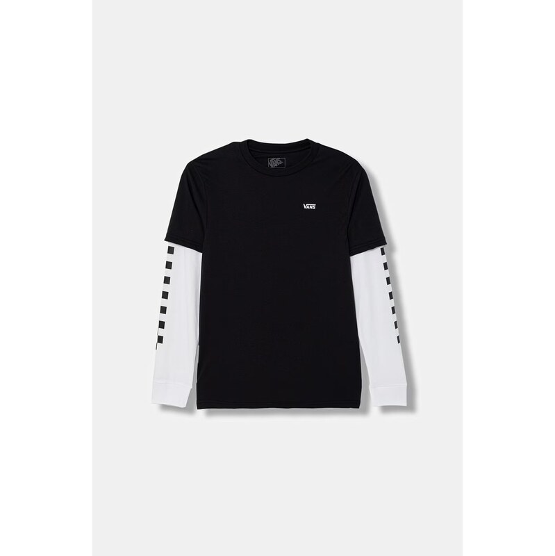 Detská bavlnená košeľa s dlhým rukávom Vans 67615126