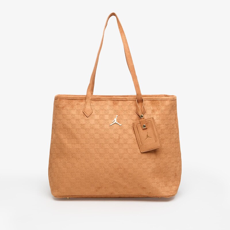 Taška Jordan Jam Suede Monogram Tote Cognac Universal 67615278