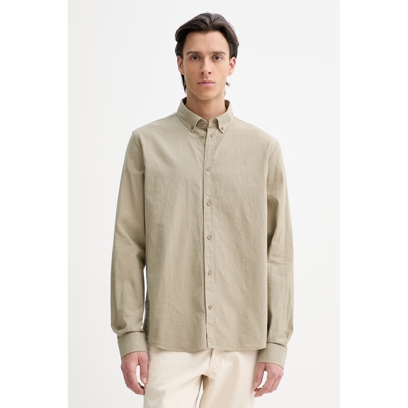 Košeľa s prímesou ľanu Les Deux Konrad 67620844