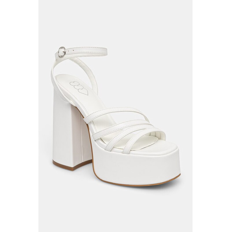 Sandále Koi Footwear DBP55 WHITE PLATFORM HEEL 67615154