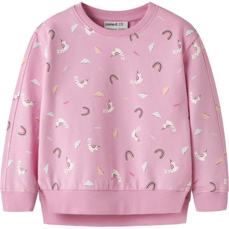 NAME IT Mikina NMFBissine svetložltá / svetloružová / biela 67459370