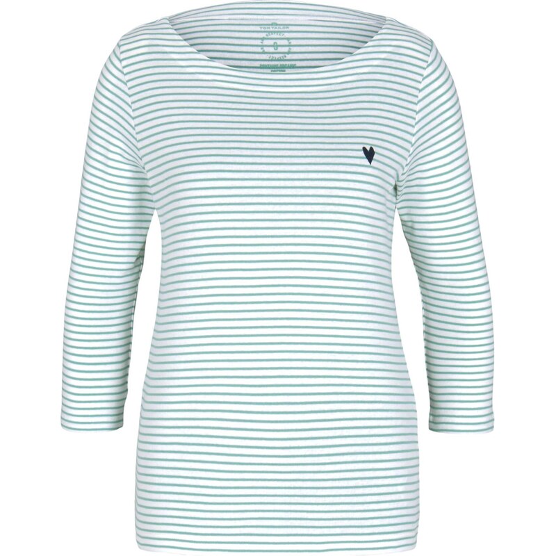 TOM TAILOR Tričko tmavomodrá / mätová / biela 25317110