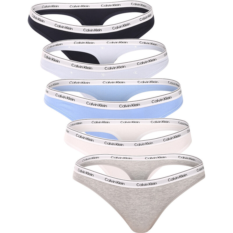 5PACK dámska tanga Calvin Klein viacfarebná (QD5221-3KV) 67622956