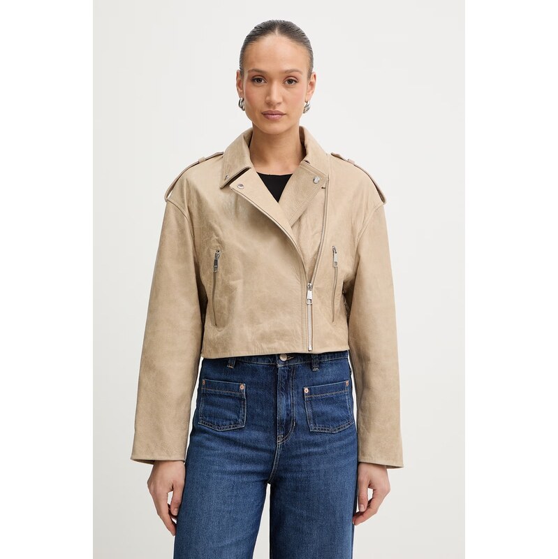 Kožená bunda BOSS Orange C Salace 67629536