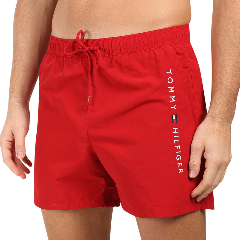 E-shop Pánske plavky Tommy Hilfiger červené (UM0UM03748 XLD)