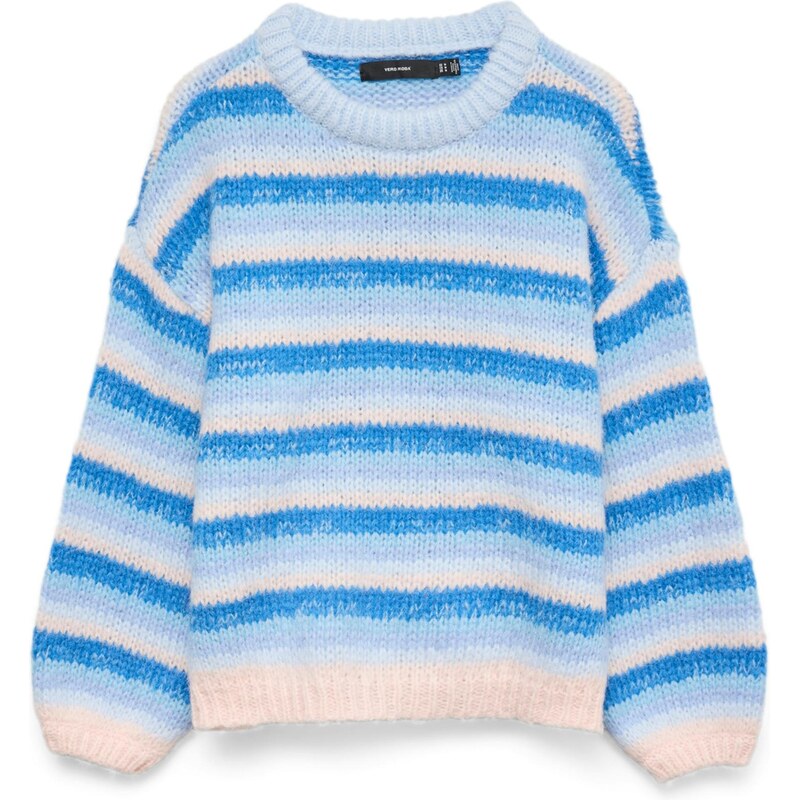 VERO MODA Sveter VMMaybe béžová / modrá / pastelovo modrá / 67626745