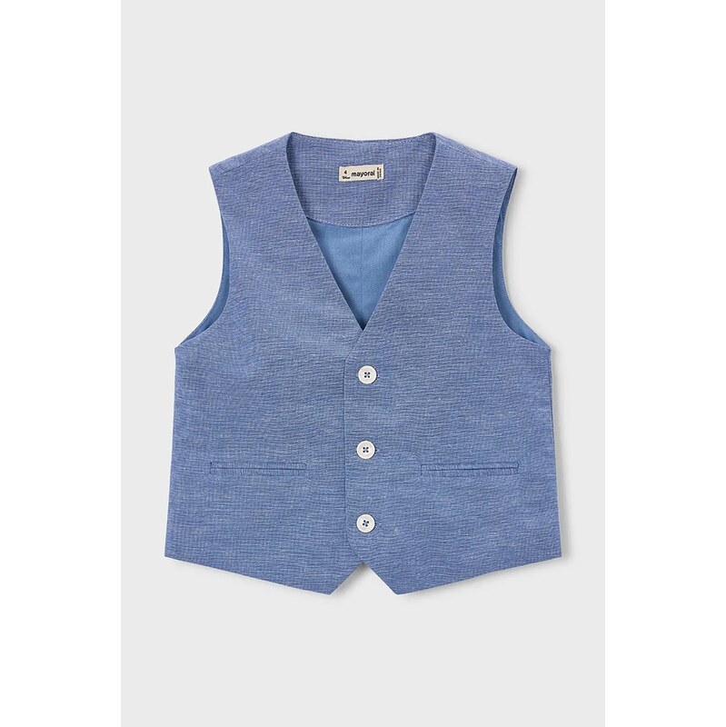 Detská vesta zo zmesi ľanu Mayoral 67623543
