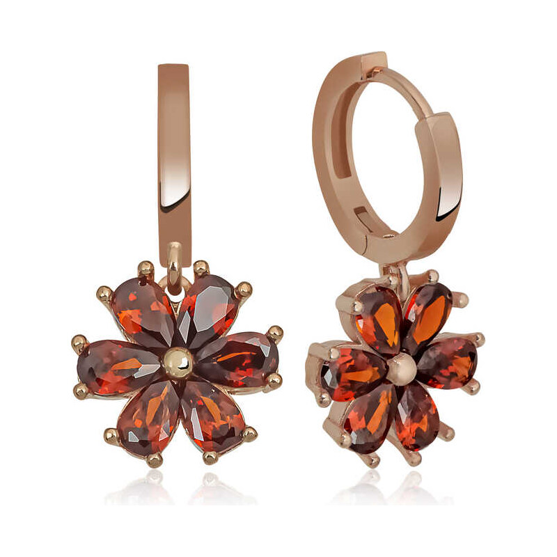 Strieborné náušnice Hana - ČERVENÉ 67623945