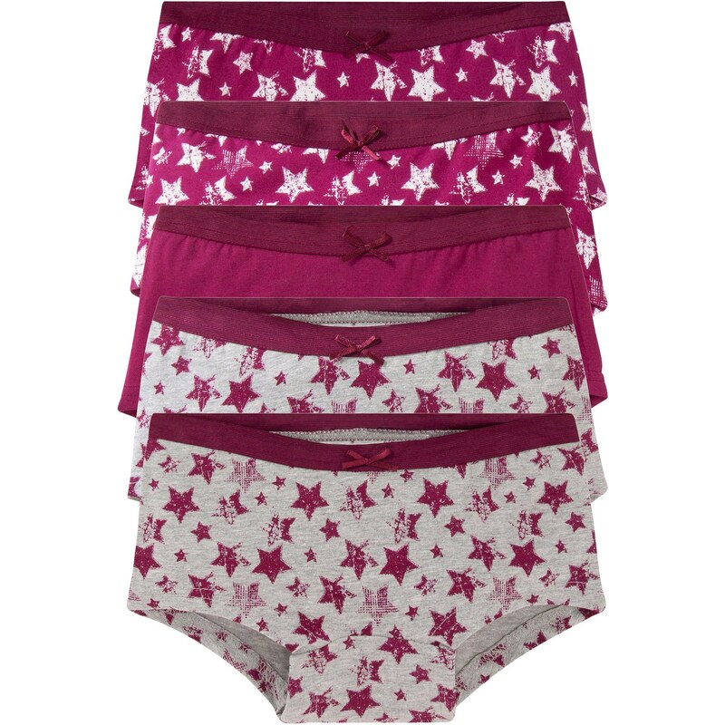 bonprix Dievčenské nohavičky panty (5 ks), farba šedá 44732479